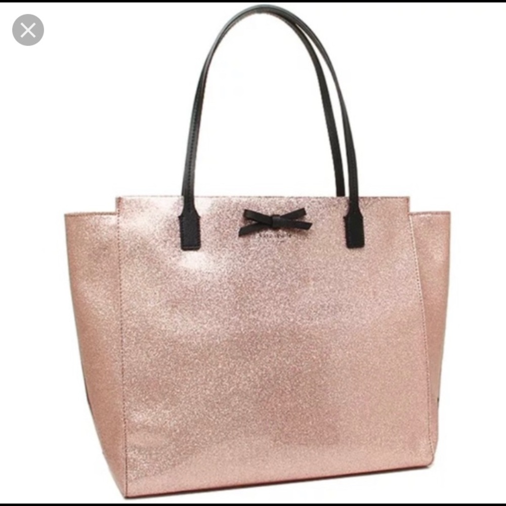 BRAND NEW KATE SPADE ROSEGOLD VINYL TOTE